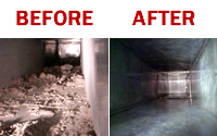 Top rated air duct cleaning companies demonstrate their work with befeore and after photos
