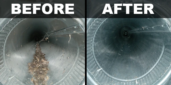 Rotary brush and vacuum cleaning residential air ducts
