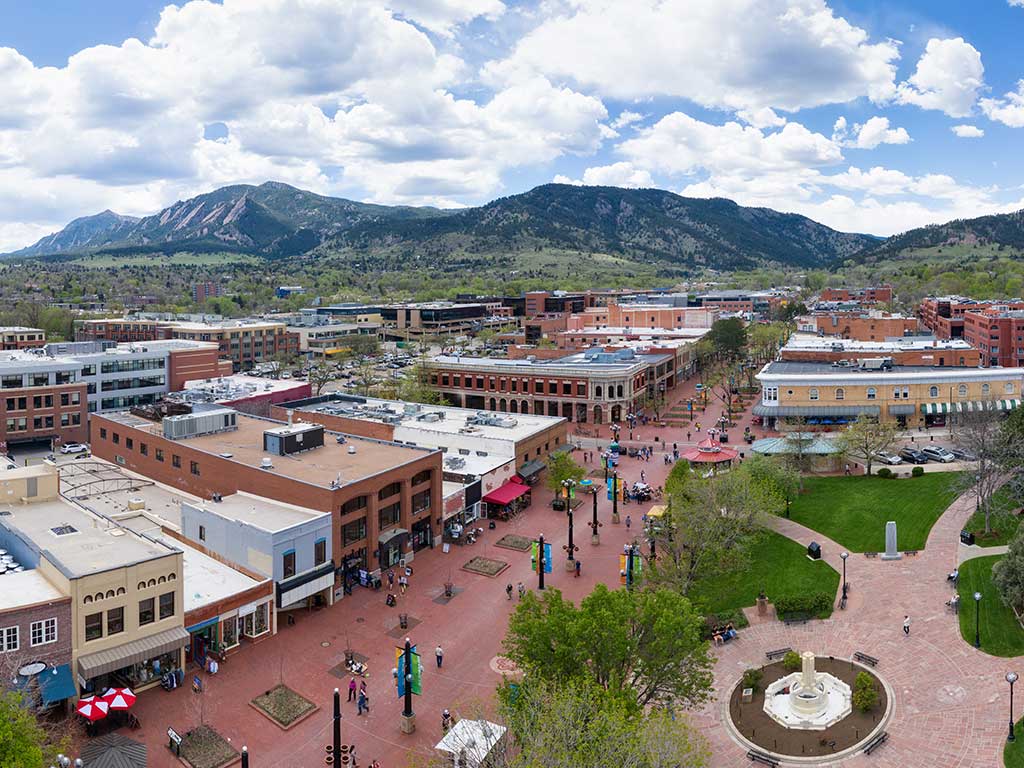 Boulder Colorado Flatirons skyline showing areas where Ductworks provides air duct cleaning services.