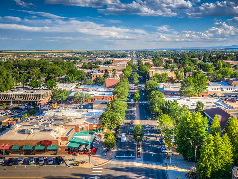 Longmont Colorado neighborhoods showing areas where Ductworks provides air duct cleaning services.