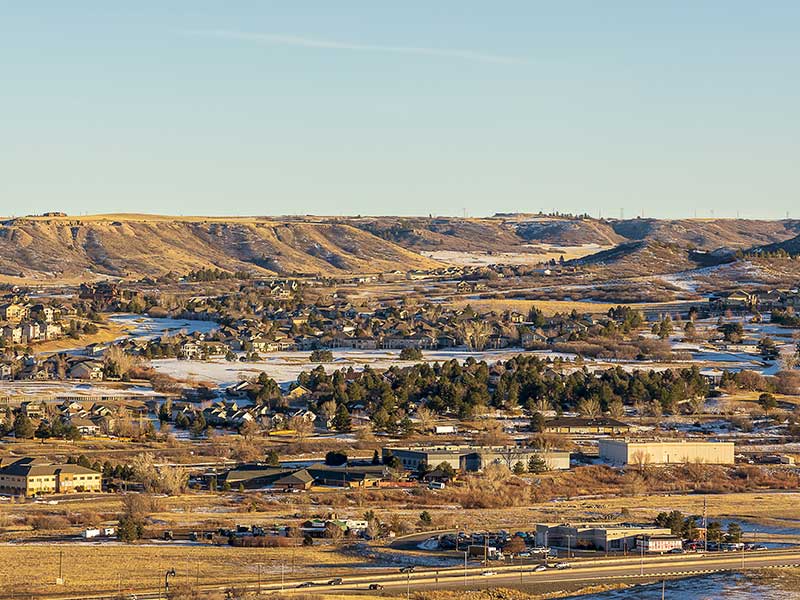 Parker Colorado neighborhoods showing areas where Ductworks provides air duct cleaning services.