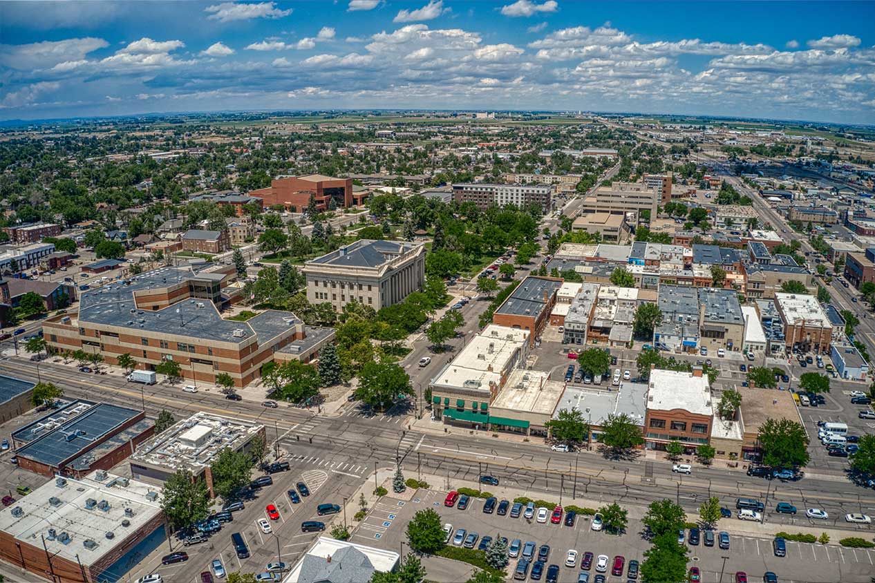 Greeley Colorado neighborhoods showing areas where Ductworks provides air duct cleaning services.